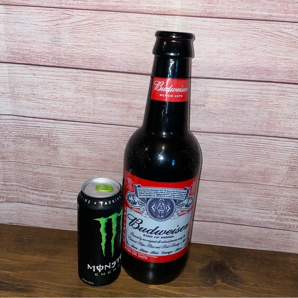 Budweiser Oversize Bottle - Giant Glass Bottle 14.5 in -Coin Bank Collectible - Picture 6 of 11